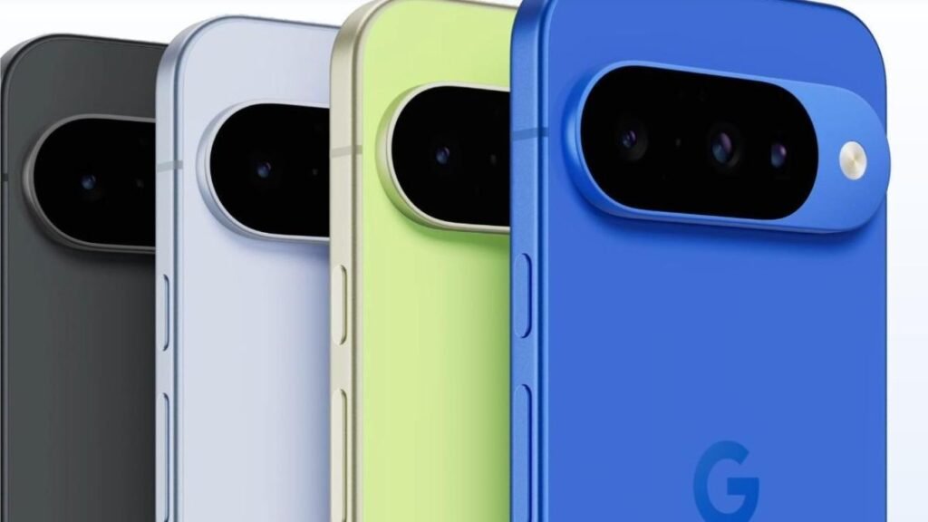 Diseño trasero de los Pixel 9 y Pixel 10 en varios colores con sus cámaras