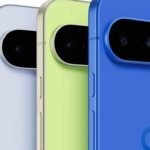 Diseño trasero de los Pixel 9 y Pixel 10 en varios colores con sus cámaras