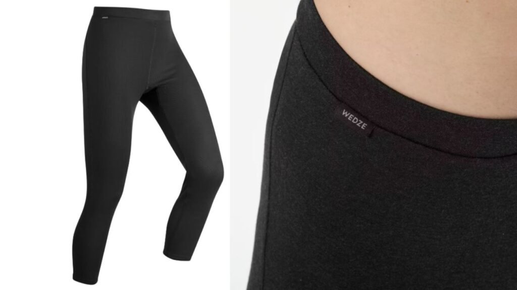 Pantalones térmicos Wedze de Decathlon en color negro ideales para el invierno por menos de 7 euros