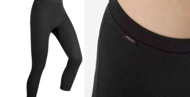 Pantalones térmicos Wedze de Decathlon en color negro ideales para el invierno por menos de 7 euros