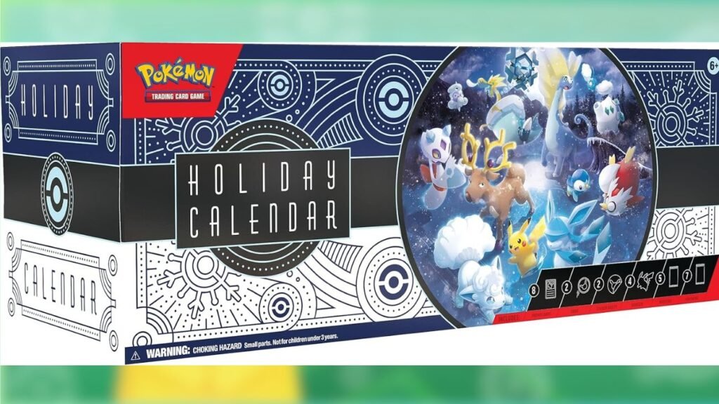 Calendario de adviento Pokémon TCG con cartas exclusivas y regalos diarios para coleccionistas y fans