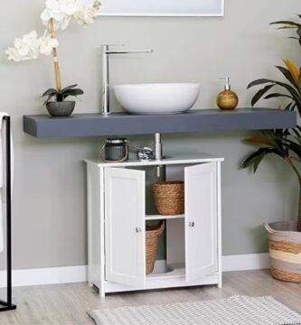 Armario de baño compacto de Amazon por menos de 50 euros para ganar espacio sin obras