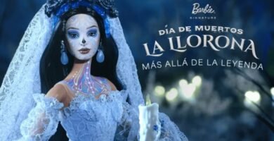 Mattel sorprende con una muñeca Barbie inspirada en “La Llorona”, pero lo que realmente da miedo es su precio 9 Barbie La Llorona de Mattel edición Día de Muertos con vestido blanco, maquillaje de catrina y vela