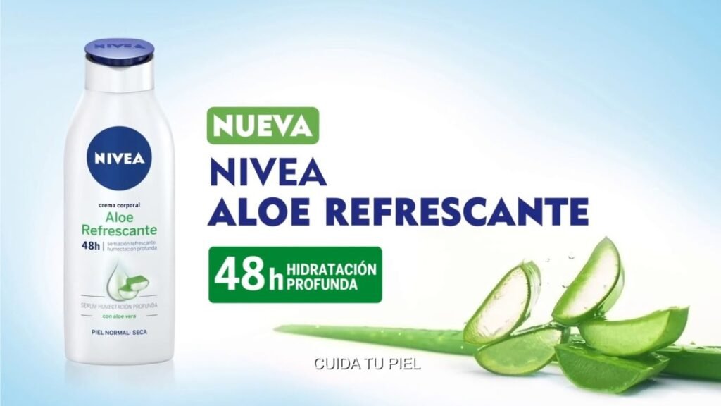 Crema corporal Nivea Aloe Refrescante con aloe vera para hidratar la piel durante 48 horas